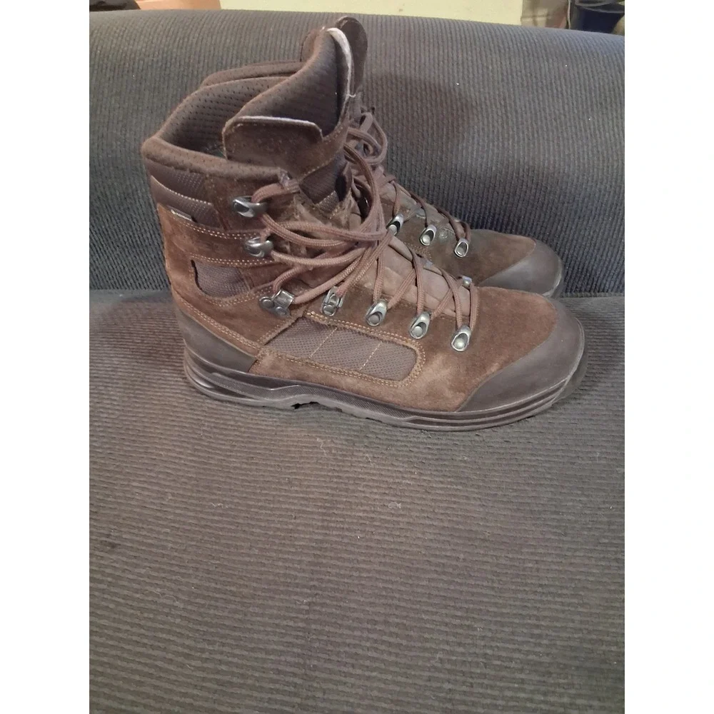Lowa Gore-Tex Hiking Boots Mens 10 Brown Suede Waterproof Tactical Outdoor Shoes